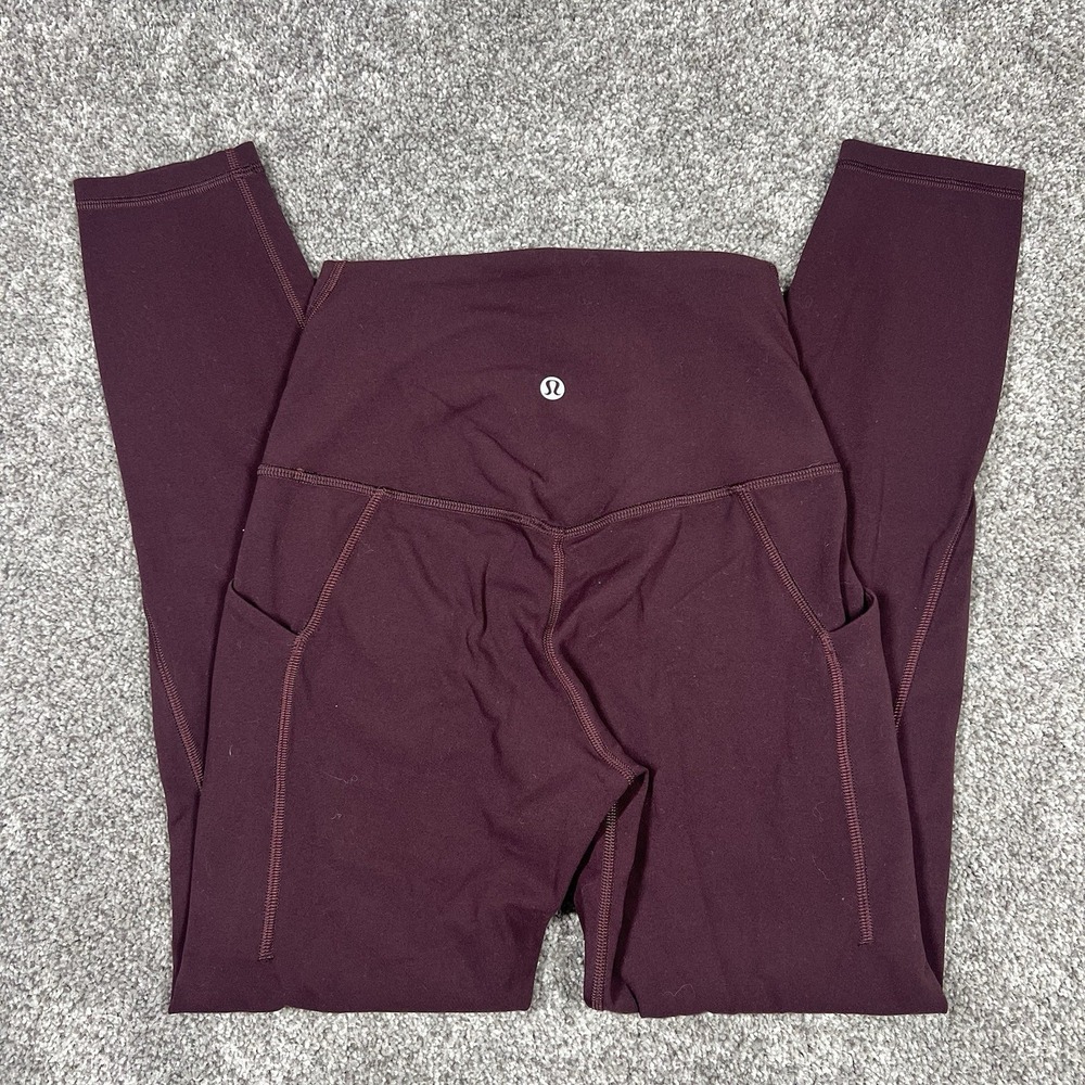 Lululemon Align HR Pant Pockets Women 4 Black Nulu 25" Leggings Yoga Running